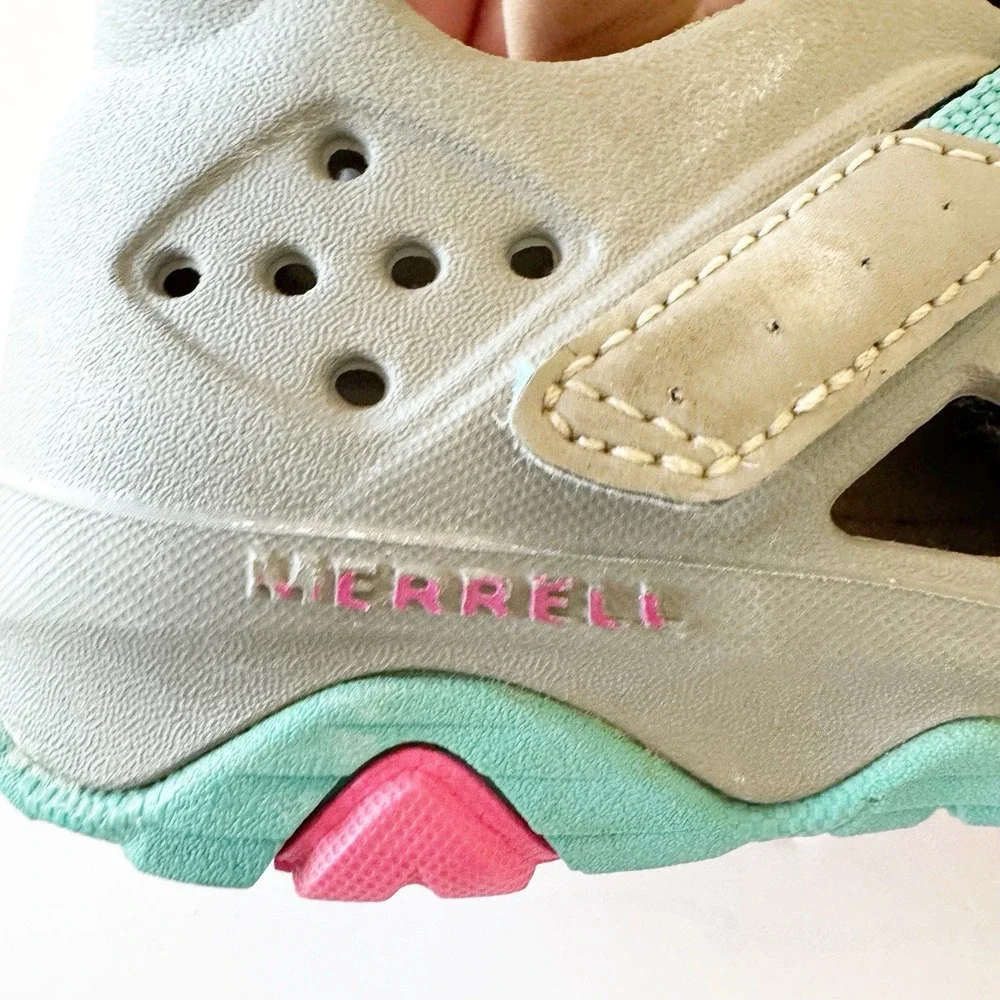 Merrell Girl's Hydro Sneaker Select Grip Rubber Water Shoes Gray Pink Sz 12